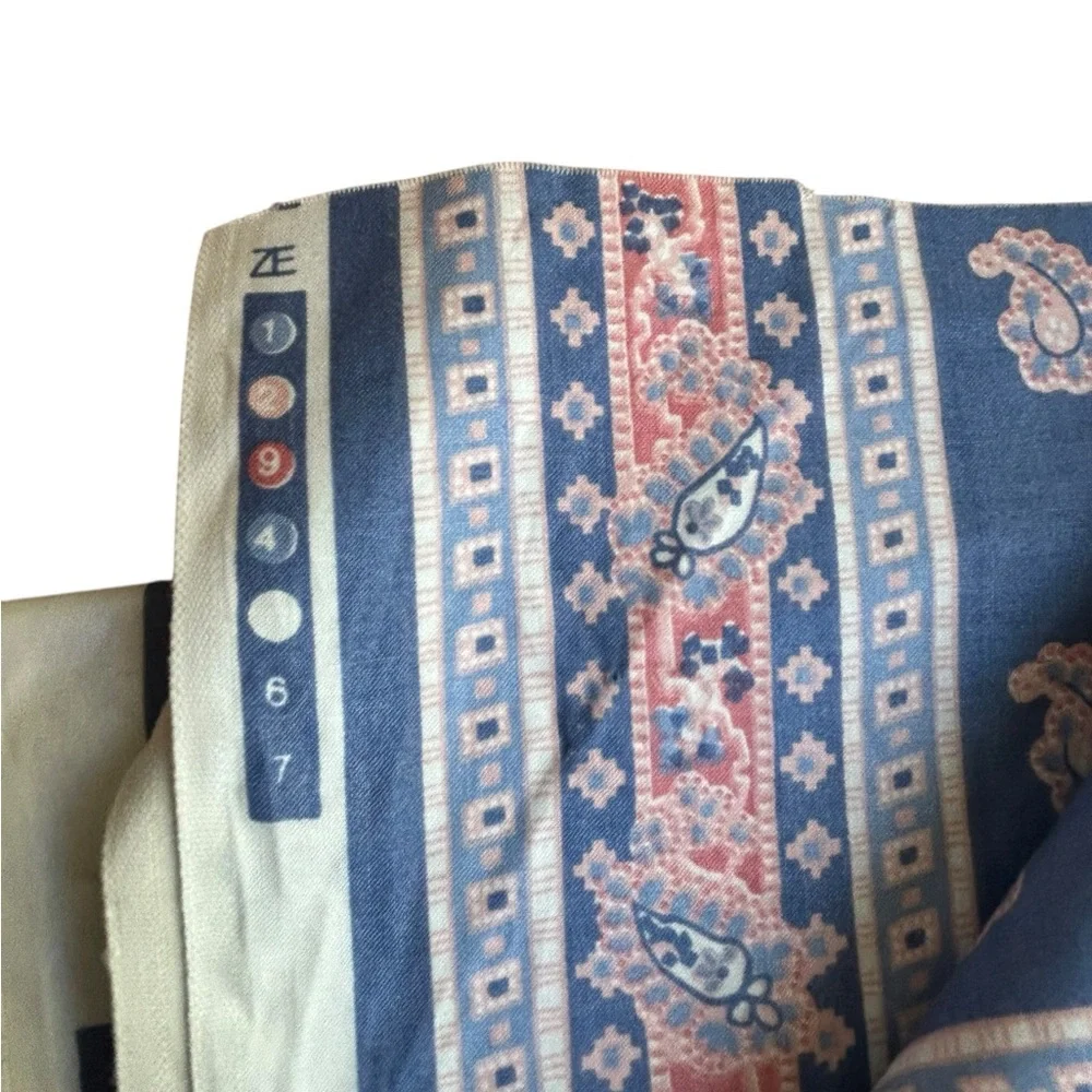 Cohama Riverdale Fabric Richard Felber Design Scotch Guard Blue Paisley 106 X 54